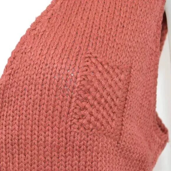 Brooks Spiced Ginger Paprika Rust Orange Dress Cardigan Knit Sweater Vest L - Picture 4 of 7